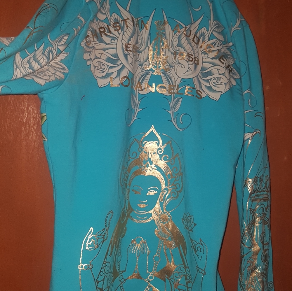 Small ~ Christian Audigier vintage zipup hoodie - Picture 2 of 2